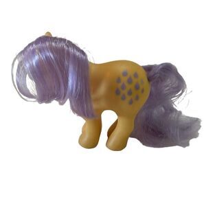My Little Pony Lemon Drop G1 Rare Hasbro 1982 Yellow W/ Purple Raindrops MLP